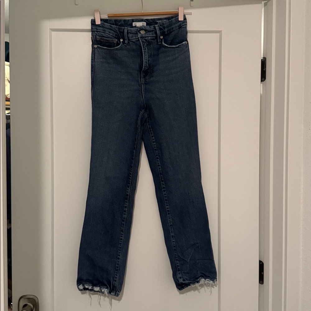 GOOD AMERICAN Good Curve Straight Jeans Women Size 2/26 Color Indigo737 - Picture 4 of 8